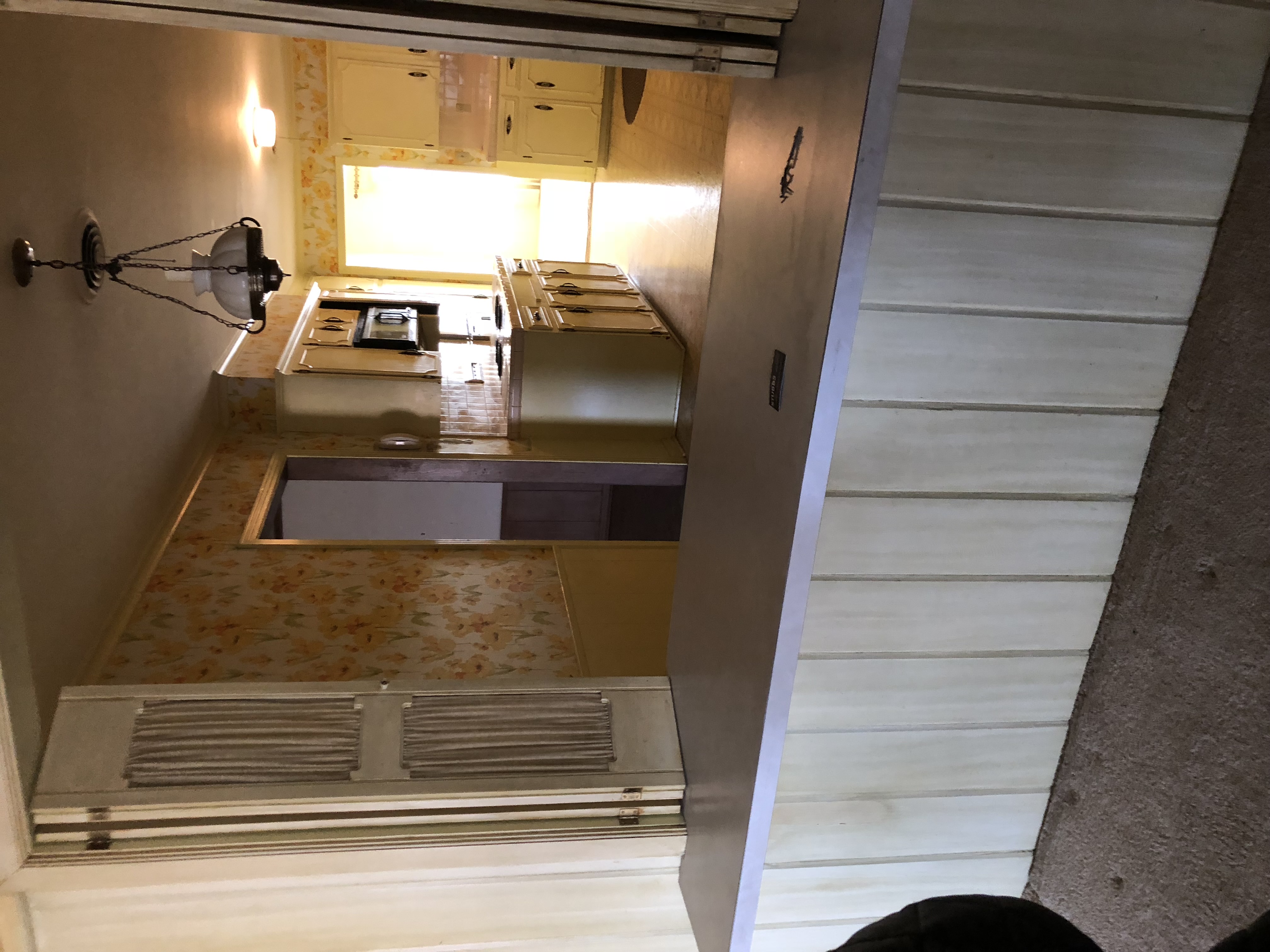 Before: original kitchen with dated finishes — Amarillo, TX